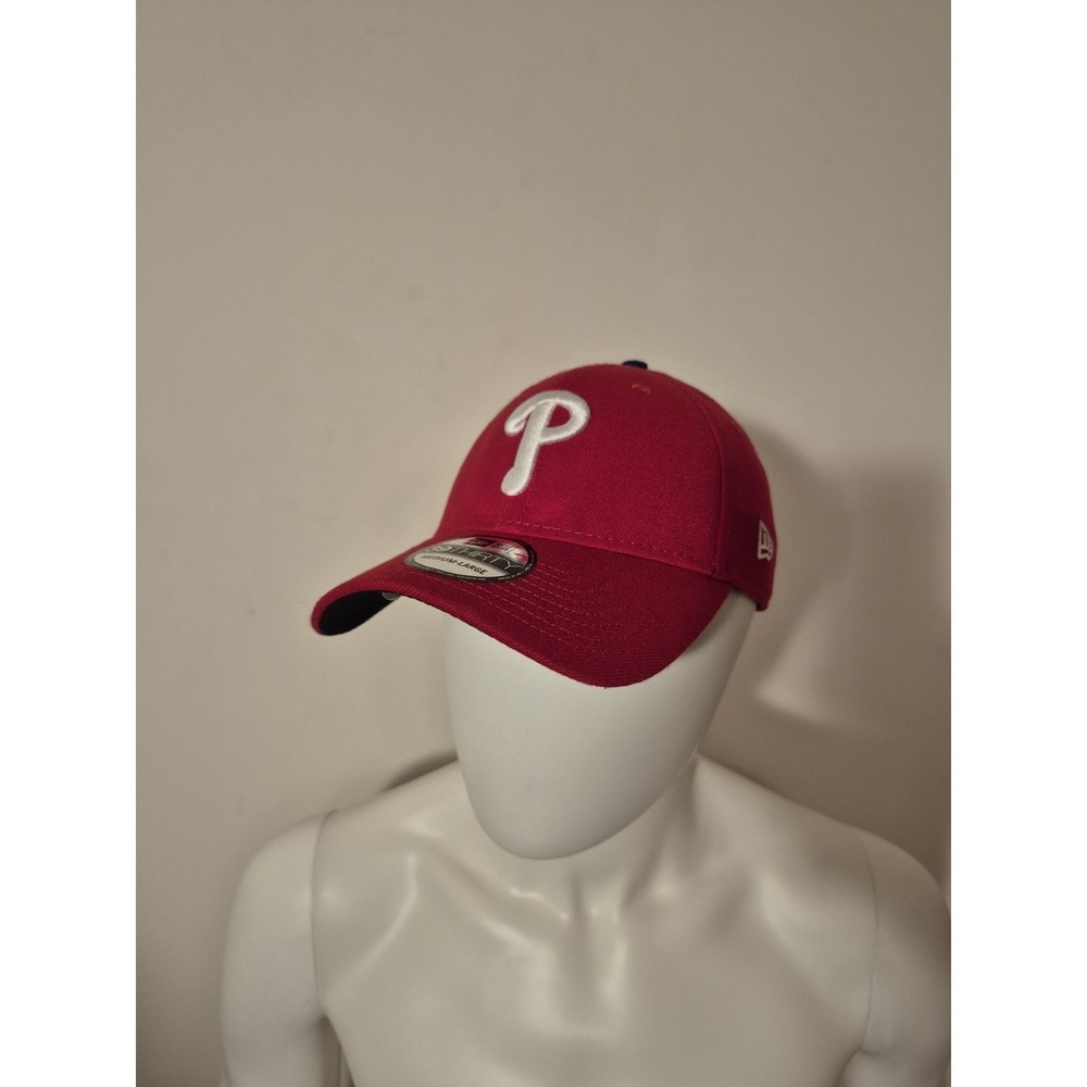 Philadelphia Phillies New Era Team Classic 39THIRTY Flex Red Hat Cap Size M/L